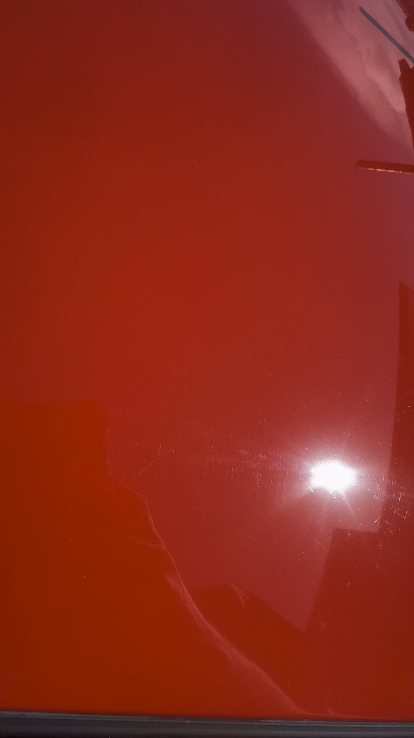 After paint correction — red paint with restored gloss and clarity, Slick Detail Co. Brisbane